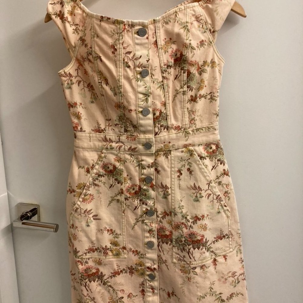 Rebecca Taylor Blush Floral Print Dress Size S
